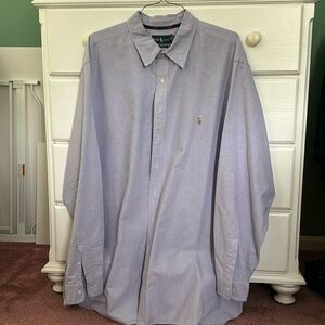 Ralph Lauren men’s long sleeve shirt.  Lilac.  3XLT.